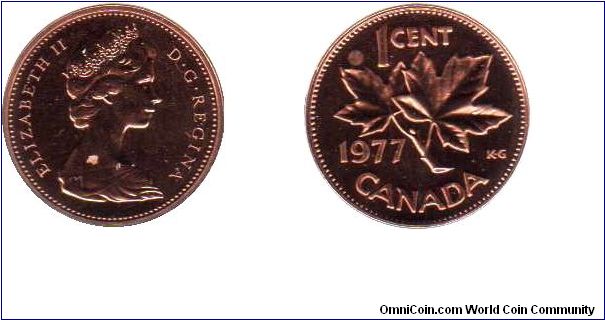 1977 1 cent
