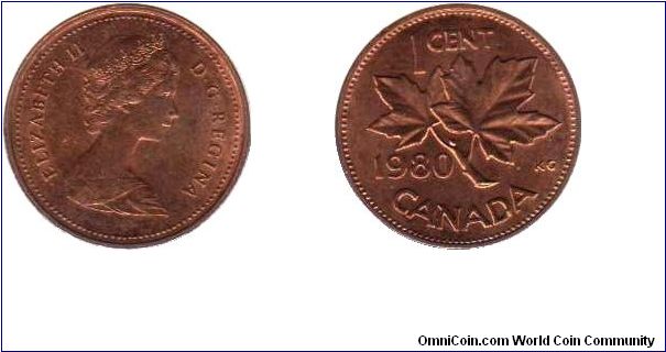 1980 1 cent