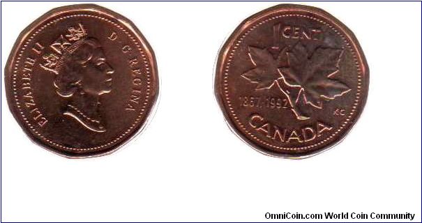 1992 1 cent