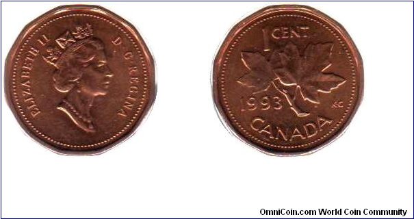 1993 1 cent