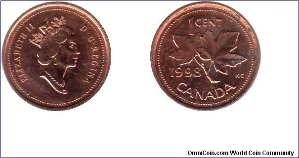 1998 1 cent