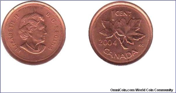 2004 1 cent.