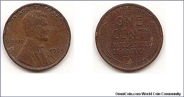 1 Cent
KM#132
3.1100 g., Bronze, 19 mm. Lincoln Cent Wheat Ears reverse • Designer: Victor D. Brenner