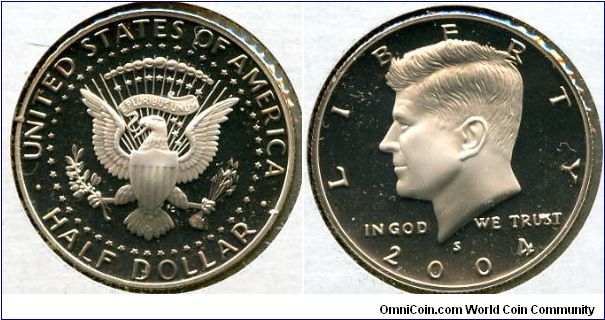 J F Kennedy Silver Half Dollar
2004s