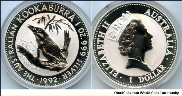 $1
1oz Silver Kookaburra
QEII