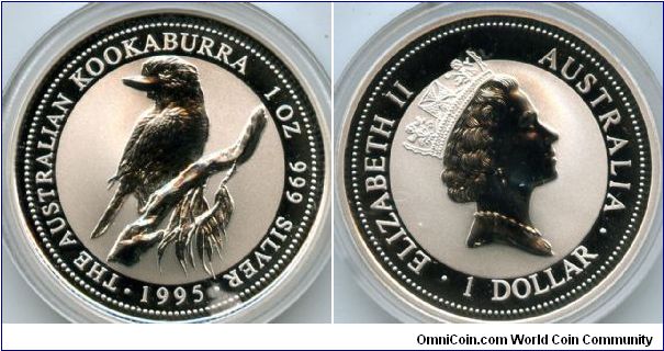 $1
1oz Silver Kookaburra
QEII