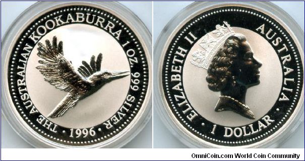 $1
1oz Silver Kookaburra
QEII