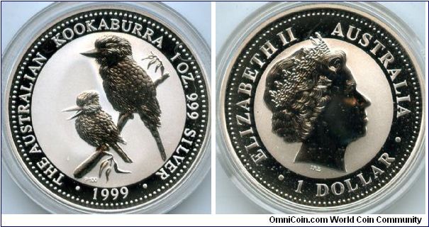 $1
1oz Silver Kookaburra
QEII
The design of the queens head d