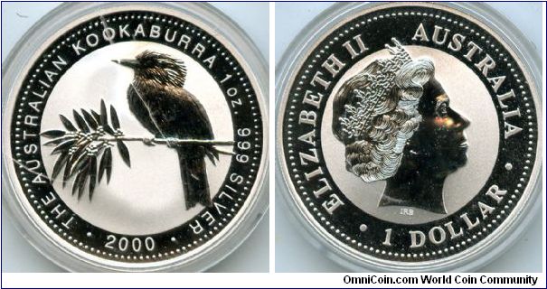 $1
1oz Silver Kookaburra
QEII