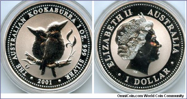 $1
1oz Silver Kookaburra
QEII