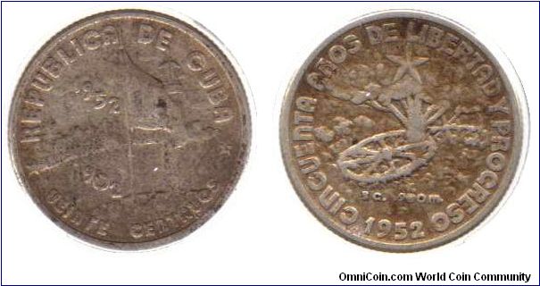 1952 20 centavos