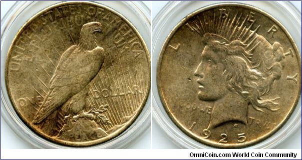 1925
Peace Dollar
Peace Dollar
Liberty Head & Eagle