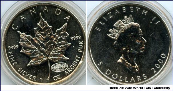 $5 1oz Silver
Maple Leaf
Fierwork Privy Mark
QEII