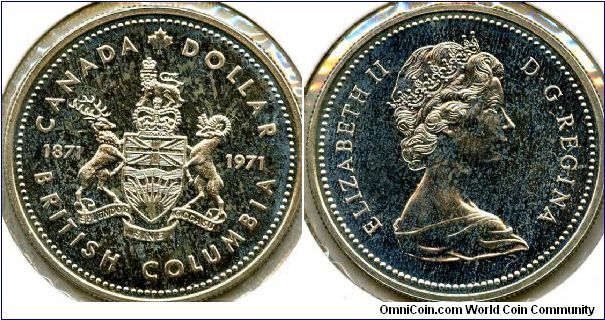 $1
British Columbia Centenary
QEII
