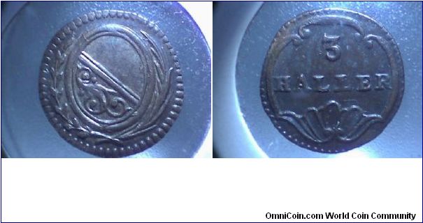 Zurich, Swiss Canton, 3 Haller, Billon, KM# 180
No Date (ND), struck between 1827 - 1841