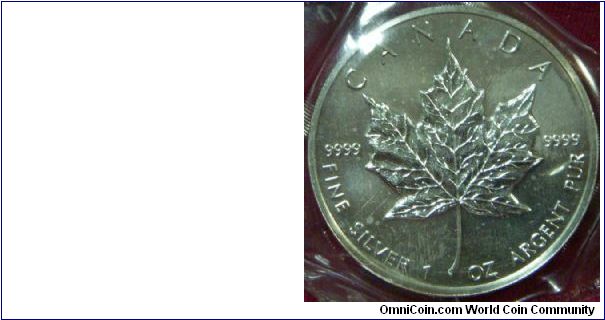 1 oz. silver Maple Leaf, NCLT