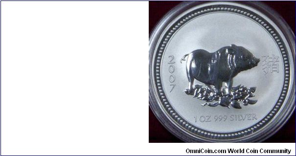 1 oz silver Lunar NCLT, Year of the Boar
