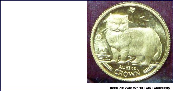 1/25th oz gold. Persian Cat.