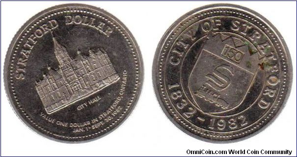 1982 Stratford Ontario Dollar
