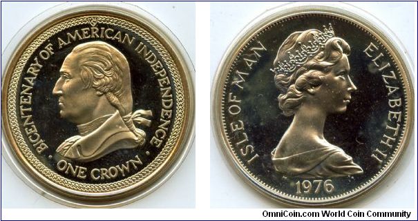 1976
1 Crowm
Bicentenary of US Indipendence
George Washington
QEII