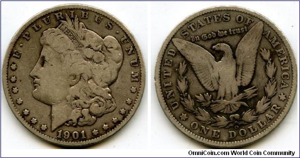 1901o 
Morgan Dollar 
Liberty Head & Eagle