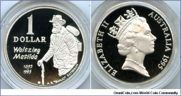 1995
$1 
100th Aniversary of the song 'Waltzing Matilda'
QEII