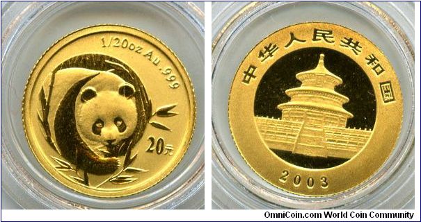 2003
20y 1/20oz
Panda
Pagoda