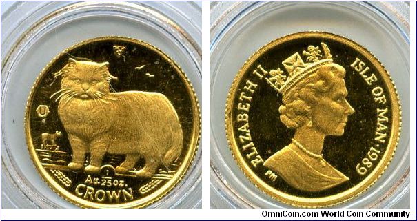 1989 
Crown 1/25oz
Persian Cat
QEII