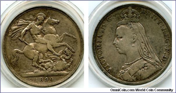 1889
Crown
George & the Dragon
Queen Victoria