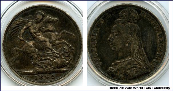 1892
Crown
George & the Dragon
Queen Victoria