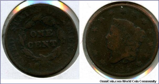 1824
1Cent
Coronet Head