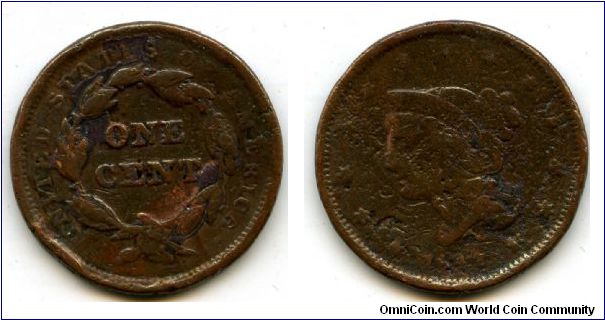 1843
1Cent
Braided Hair