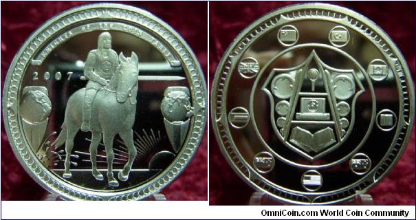 Knights of the Coin Table
Silver Medallion, Proof finish