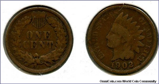 1902
1 Cent
Value in Wreath
Indianhead