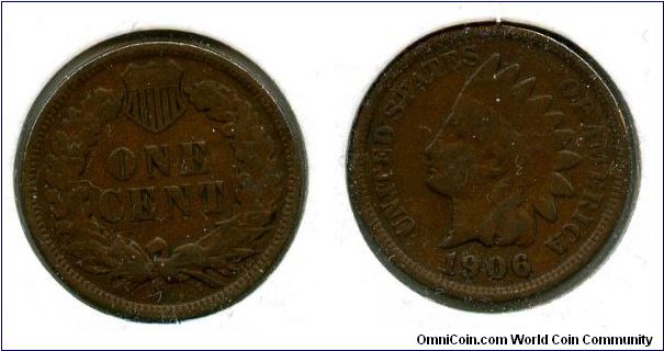 1906
1 Cent
Value in Wreath
Indianhead