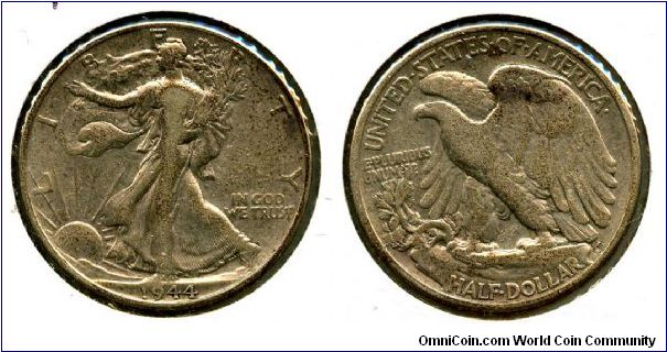 1944
50 Cents
Walking Liberty
Eagle