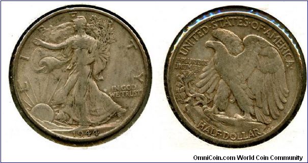 1944s
50 Cents
Walking Liberty
Eagle