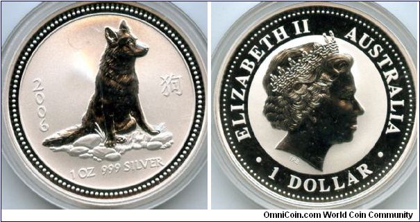2006
$1 1oz Silver
Year of the Dog
QEII