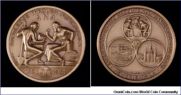 1981 ANA New Orleans Convention appreciation medal.