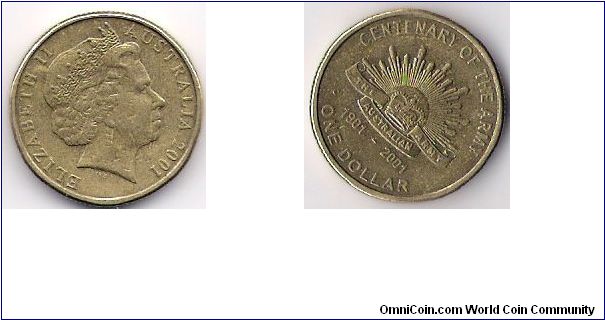 One Dollar, Centenary of the Australian Army.