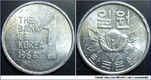 South Korea 1968 1 won.