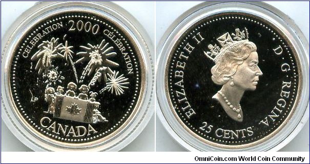 2000 Millenium set
25 cents
July-Celibration
QEII