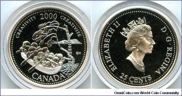 2000 Millenium set
25 cents
October-Creativity
QEII