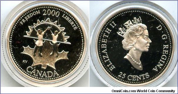 2000 Millenium set
25 cents
November-Freedom
QEII