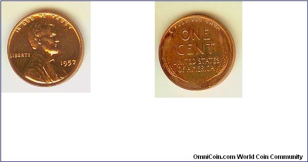 Lincoln wheat cent MS-60 Unc
