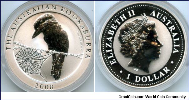 2008
$1 1oz Silver 
Kookaburra
QEII