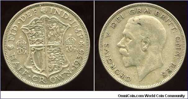 1936
2/6 Half Crown 
Shield flanked by crowns
King George V