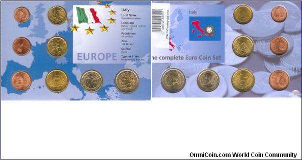 European Euro set Itly MS-70 Unc