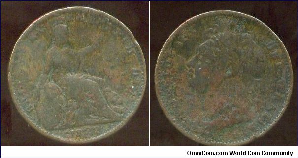 1822
1/4d Farthing
1st Issue
Seated Britannia
King George IV