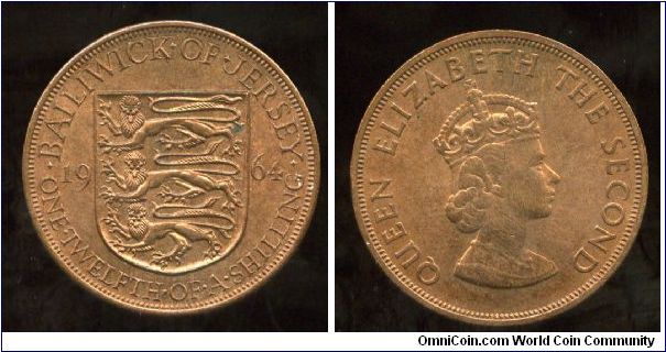 1964
1/12 of a Shilling
Shield & coat of arms
Queen Elizabeth II